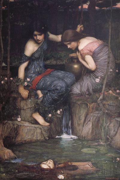 John William Waterhouse Nymphs Finding the Head of Orpheus Norge oil painting art